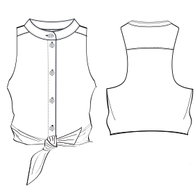 Fashion sewing patterns for LADIES Shirts Knot Shirt 9659